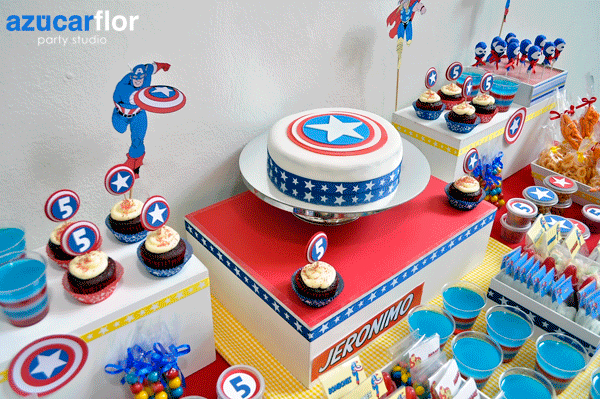 almohada pasar por alto simbólico Fiesta Temática Capitán América – Servicios y blog sobre fiestas infantiles