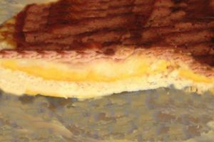 Pastel de jamón y queso caramelizado